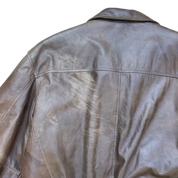 WW2 Vintage Men's Classic Brown Bomber Jacket - Picture 5 of 5